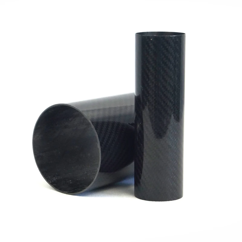 3K 110mm 120mm 130mm round large diameter / size roll wrapped carbon fiber pipe tube