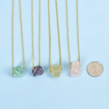 Crystal Raw Stone Chain Pendant/Necklace
