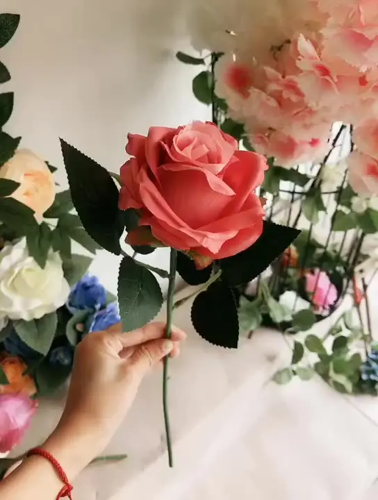E55 Wholesale Single Stem Silk Rose Flowers Artificial Rose Flower For Home Decoration Buy
