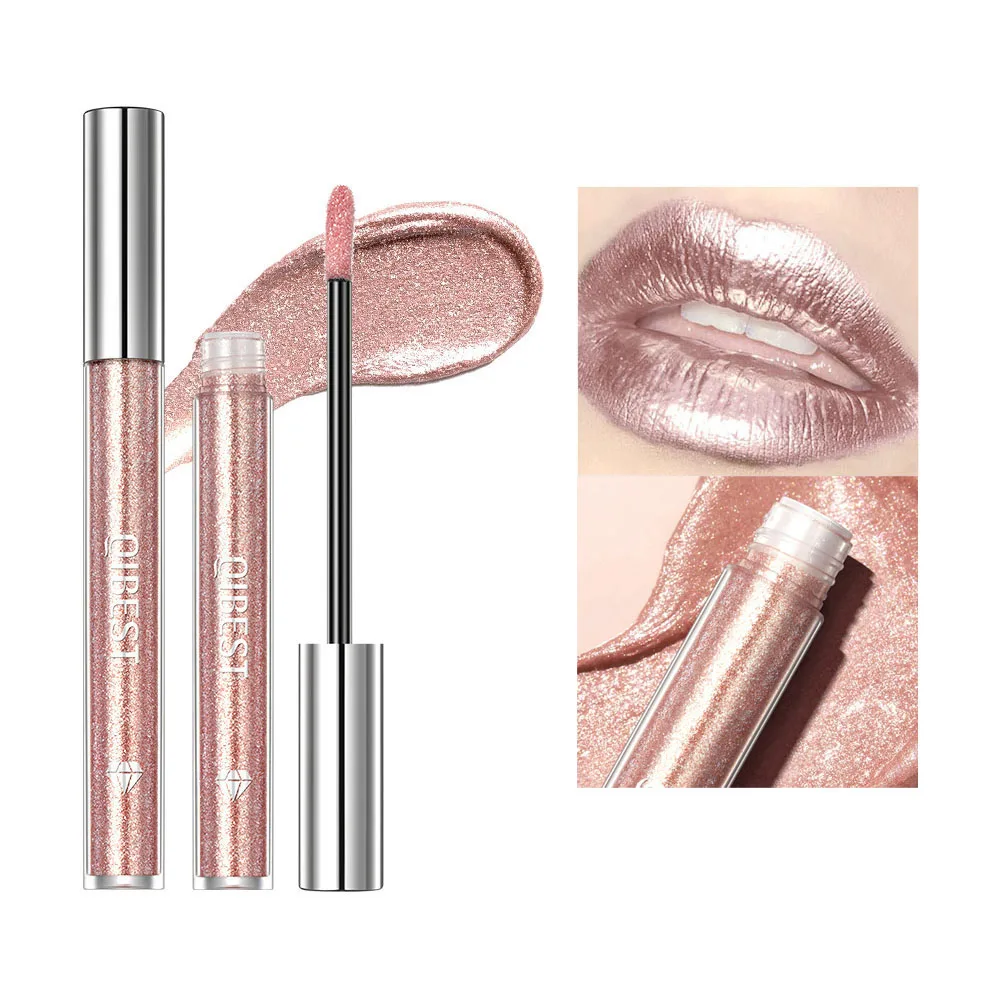 Металлическое Зеркало Косметическая глазурь для губ мерцающий блеск для губ Алмазный Блеск жидкая помада