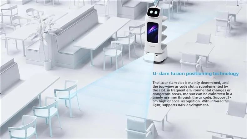 Youbao Commercial Delivery Robot with Welcome Sensor Smart Food Tray for Marketing Advertising details