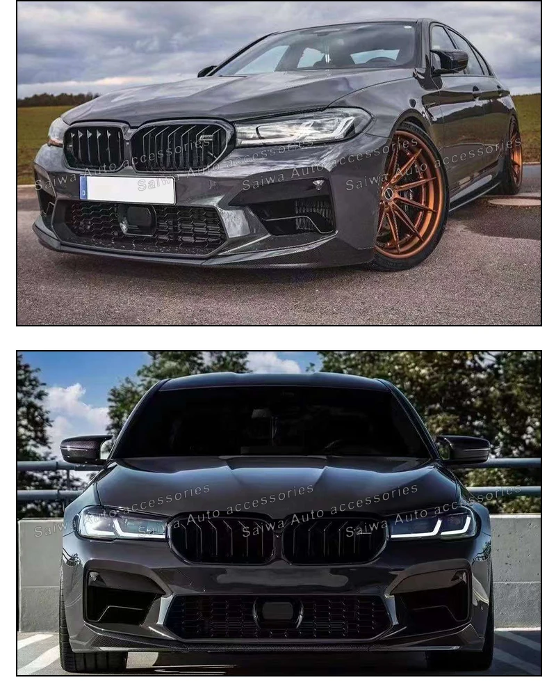 Carbon Fiber Mp Style Front Lip For Bmw M5 F90 Lci 4-door Front Bumper ...