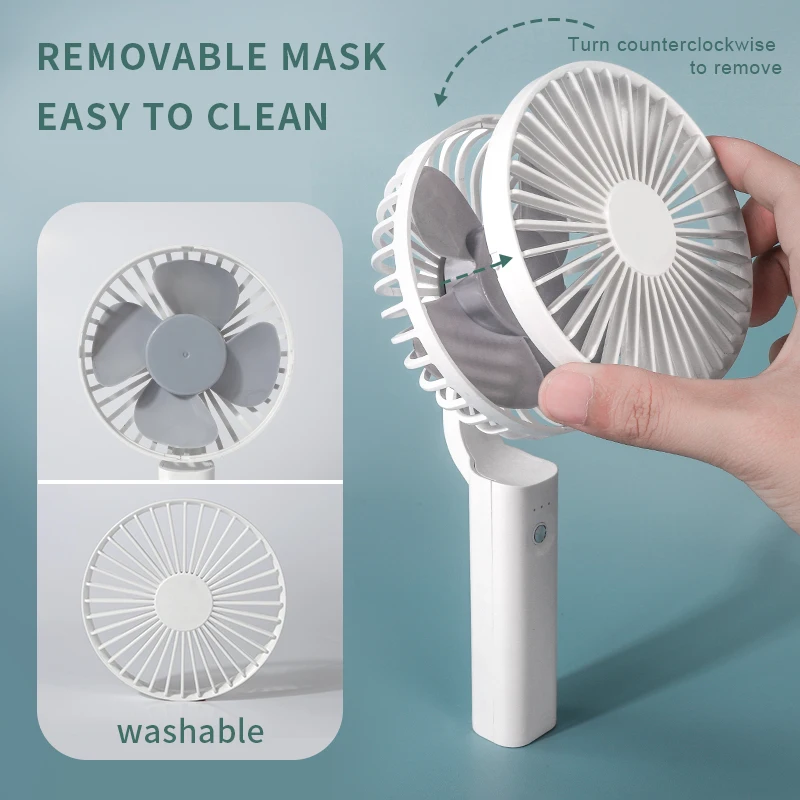 Small Portable Desk Fan Handheld   Rechargeable Mini Fan Portable Mini Water Spray Cooling Mist Fan