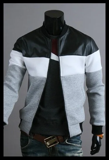 Fall Spring trend ing Patchwork Cardigan hoodie zipper jacket for men_voghion.com