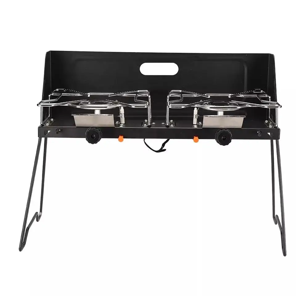 Outdoor Portable Barbecue Picnic Cassette Stove Small Gas Stove Double