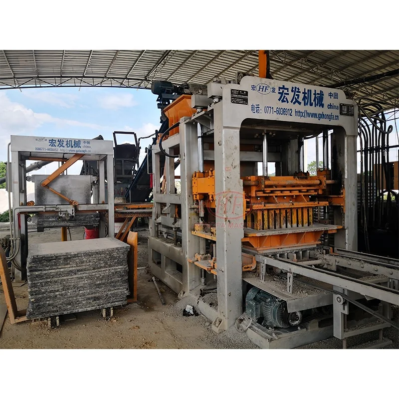 Hollow Block Machine Mixer Belt Conveyor Concrete Brick Making Machine Price Boundary Sand Block Maker Automatic Brick Machinery
