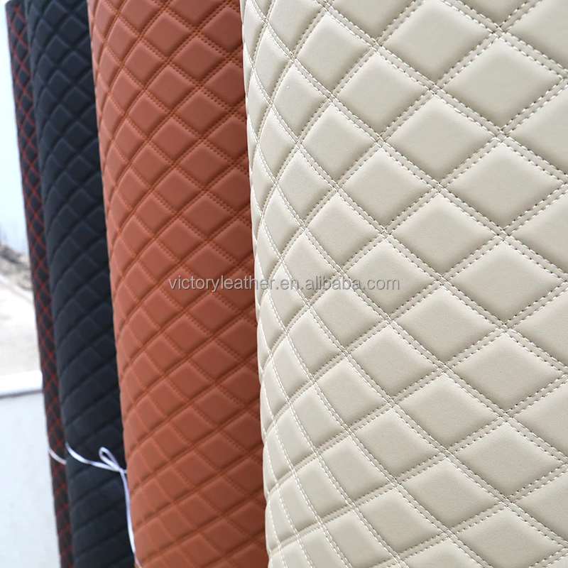 Auto Seat Cover Quilted Sponge PVC Leather Fabric For Car Seat Covers 1  buyer