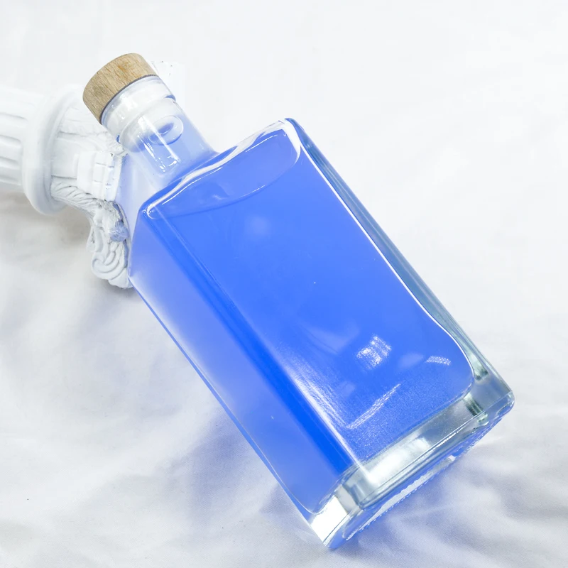 EMAGEREN 4 bottiglie di vetro diffusore – 50 ml quadrati diffusori barattoli per oli essenziali, aromaterapia fai da te uso domestico