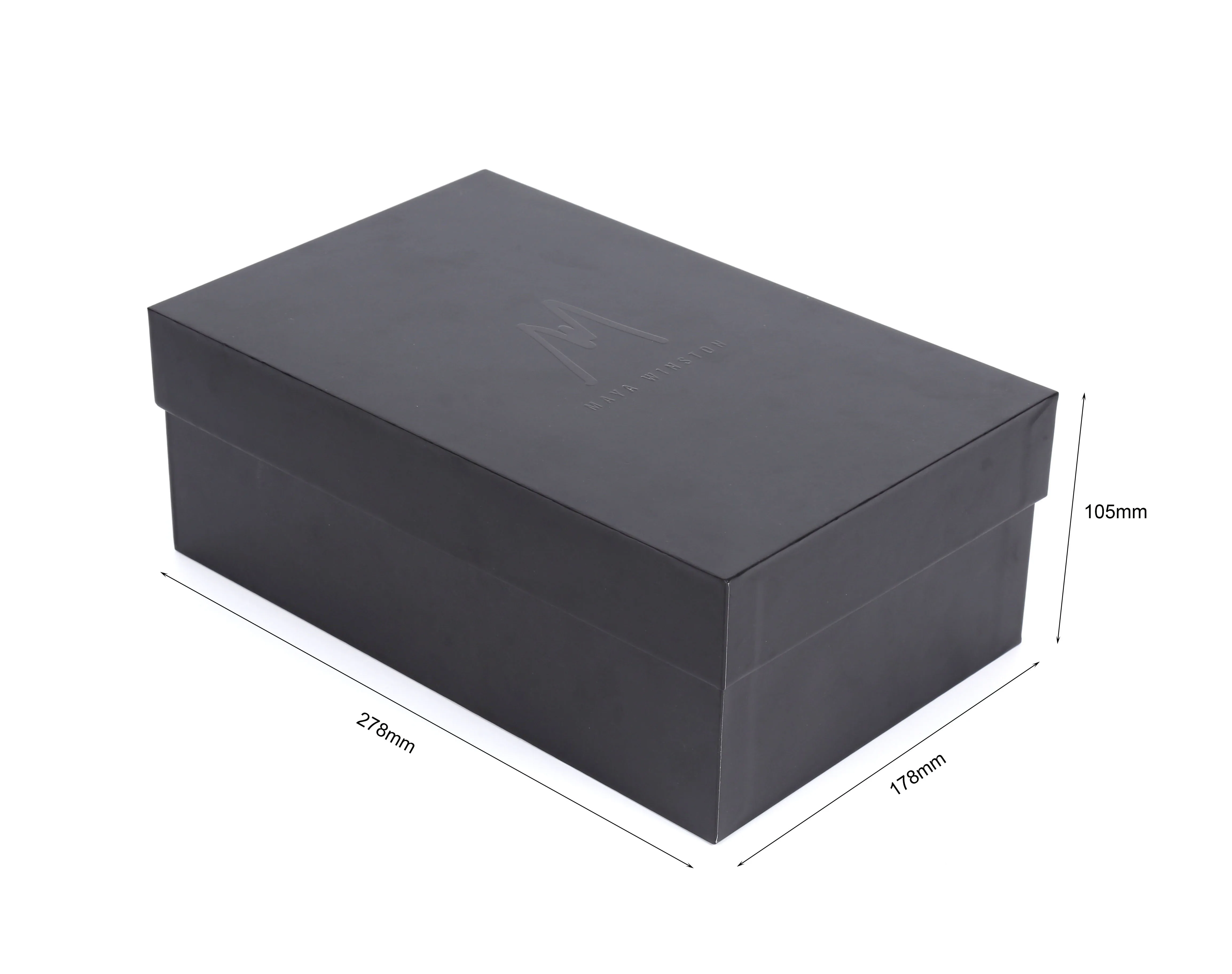 High Quality Cardboard Shoe Gift Box Empty Black Shoe Box Packaging