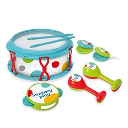 Высококачественный детский пластиковый милый сенсорный барабан набор музыкальных инструментов 6