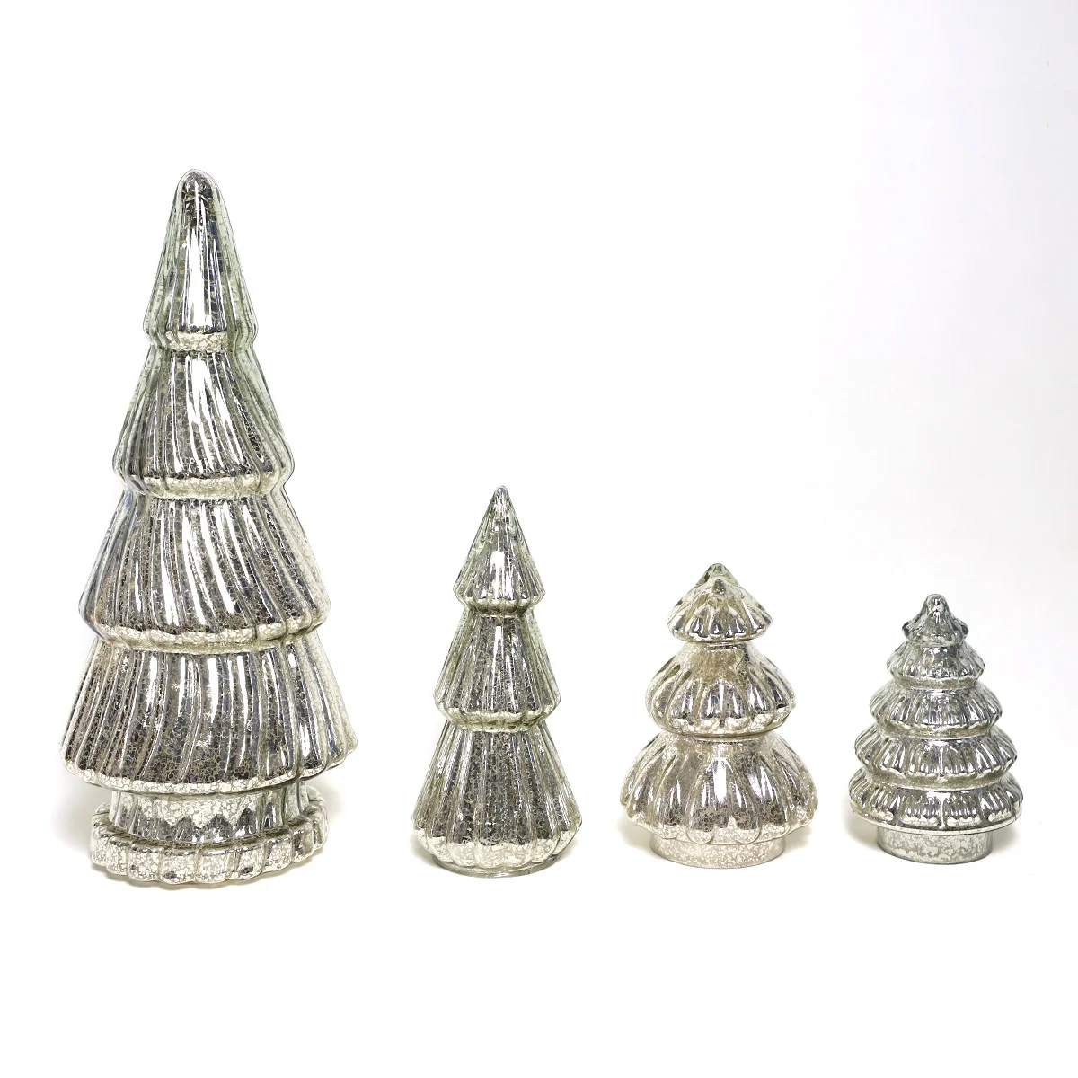 High Quality Sliver Glass Christmas Tree Ornaments Glass Merry Christmas Gifts Christmas Crafts Nativity Scene