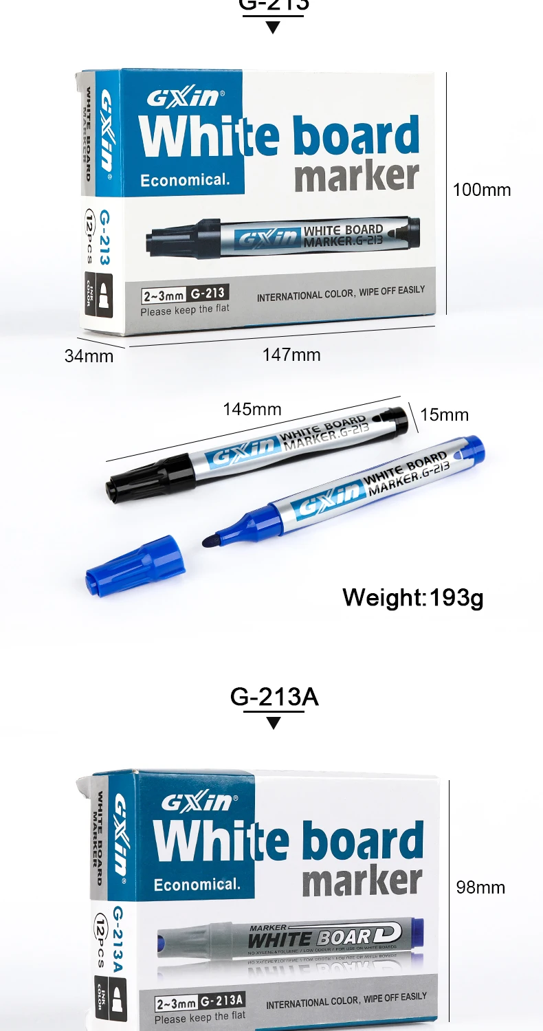 Gxin G213f Replaceable Dry Erase Markers Custom Logo White Board