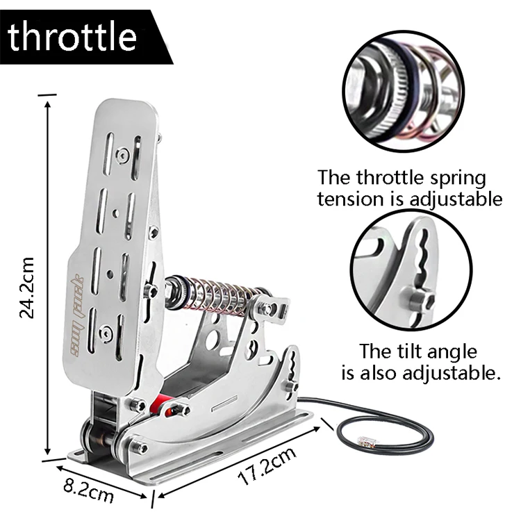 Simjack Pro-P3 Pedals - High Quality Analog Magnetic Simracing