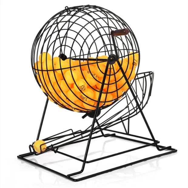 Металлическая негабаритная машина для бинго 600 шары ручная 18-дюймовая металлическая лотерейная настольные игры