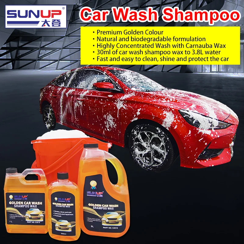 Super Concentrated Car Wash Shampoo Waterless Carnauba Wax Premium Gold