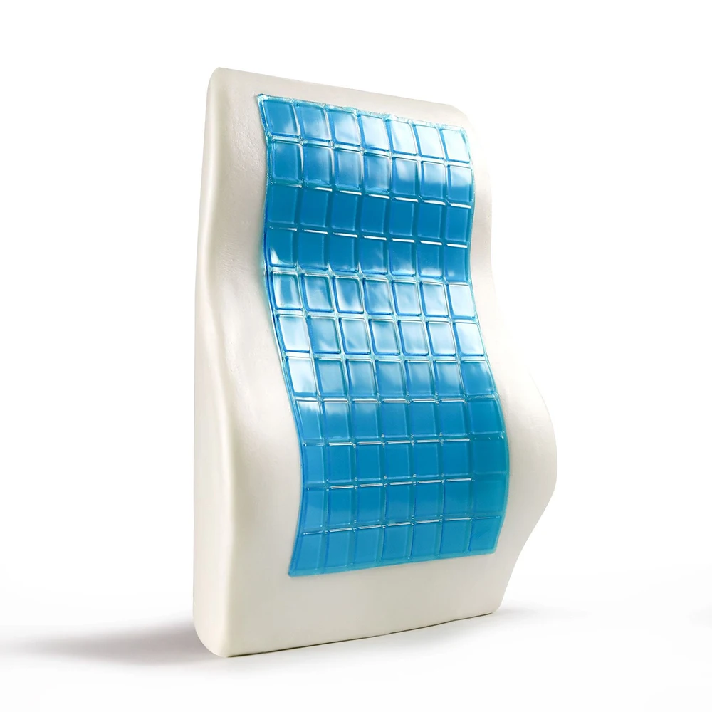 3D Air Mesh Knitted Fabric Gel Infused Back Cushion Memory Foam