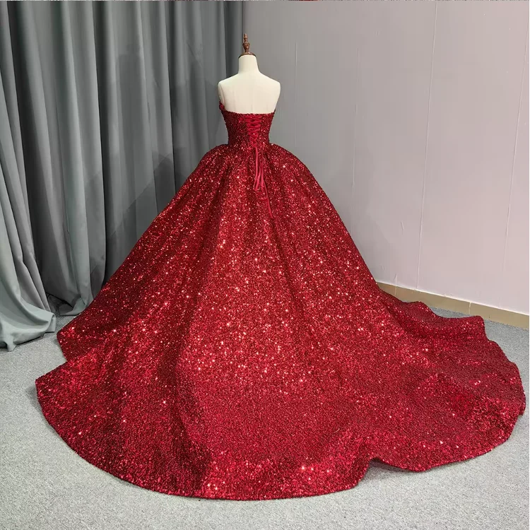 QD1648 Red Sequin Sparkly Bling Bling Sweetheart Quinceanera Dresses Ball Gown Princess Dress New Designs Ball Gowns Puffy QD1648 Red Sequin Sparkly Bling Bling Sweetheart Quinceanera Dresses Ball Gown Princess Dress New Designs Ball Gowns Puffy