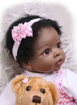 50 Cm Reborn Babypuppe – Schwarze Locken, Afro-amerikanisch, Mit Flasche Und Schnuller, Für Kinder Und Sammler 50 Cm Reborn Babypuppe – Schwarze Locken, Afro-amerikanisch, Mit Flasche Und Schnuller, Für Kinder Und Sammler