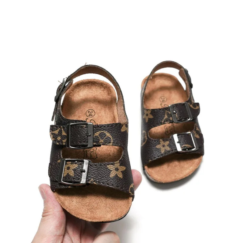 Wholesale Fashion Summer Shoes Kid Slippers Outdoor Leather