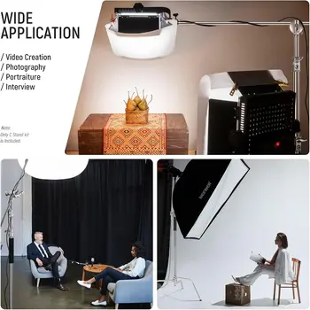 NEEWER C Stand with Boom Arm Pro 100% Stainless Steel Air Cushion Heavy Duty Photography Light Stand detail image