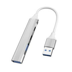 4 в 1 многопортовый USB 3 0 на порта адаптер из алюминиевого сплава для передачи данных через компьютер