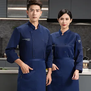Custom Double-Breasted Twill Chef Work Clothes for Hotels Catering Kitchens White Long-Short Sleeved Attire Cooking Food Service
