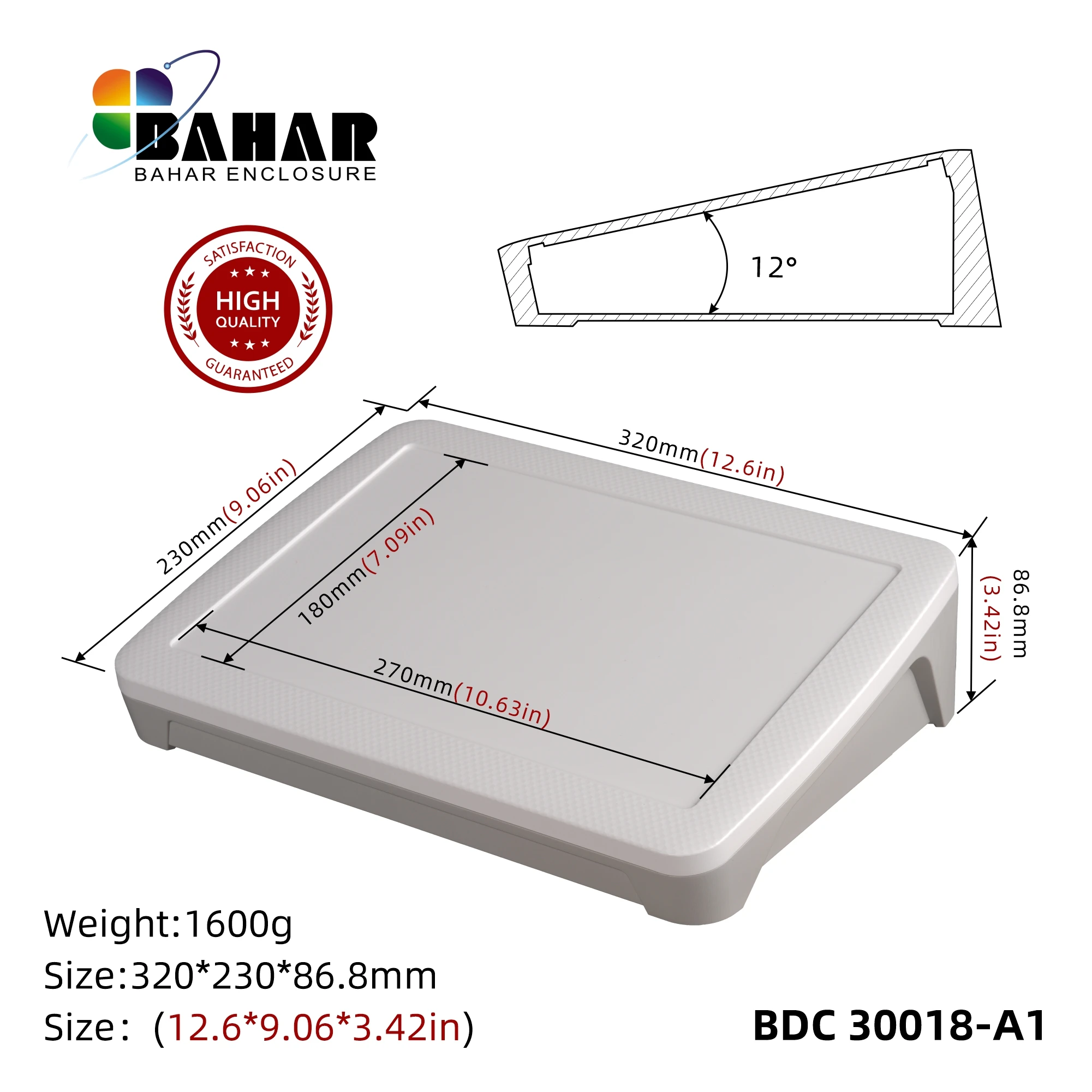その他 BOX BDC 30018-A ABS Enclosure Box - High Quality Desktop Solution
