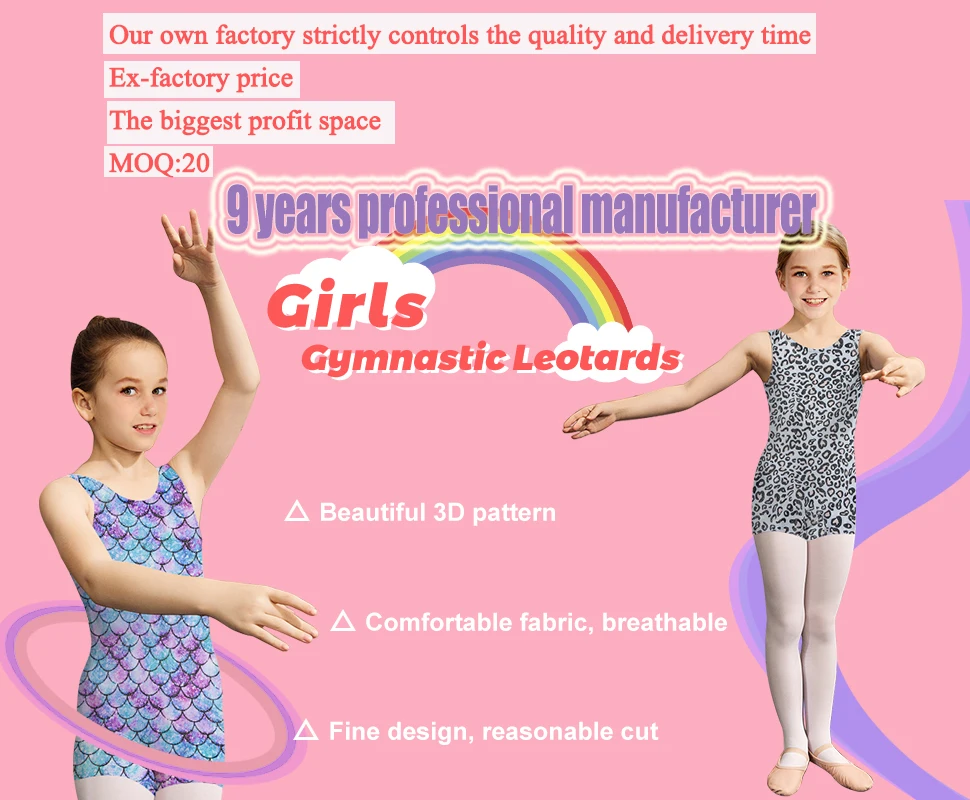 Wholesale Dance Girls Leotard Gymnastic Wear Dancewear Training