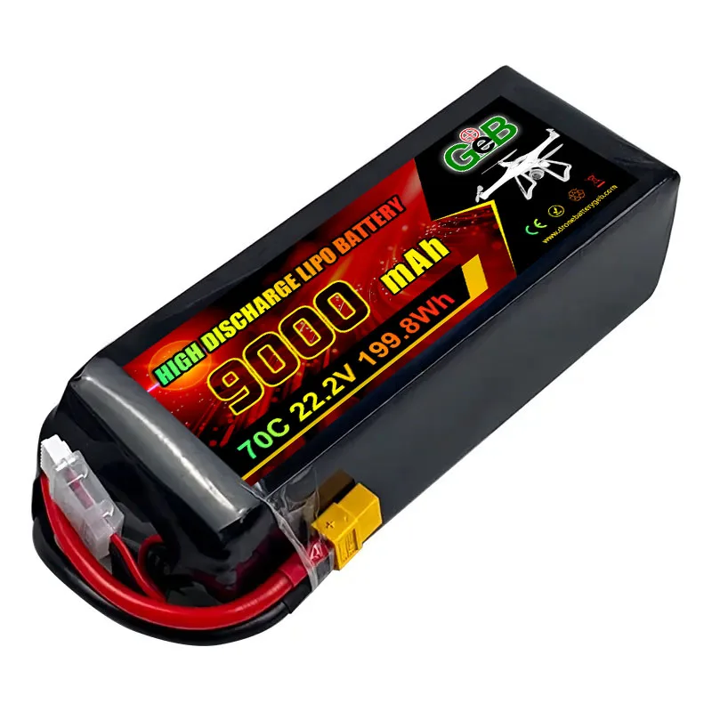 แบตเตอรี่ลิโพกึ่งโซลิดสเตต 6S 4500mAh 9000mAh พร้อมแบตเตอรี่ UAV 22.2V พลังงานสูงที่มีความหนาแน่นสูง