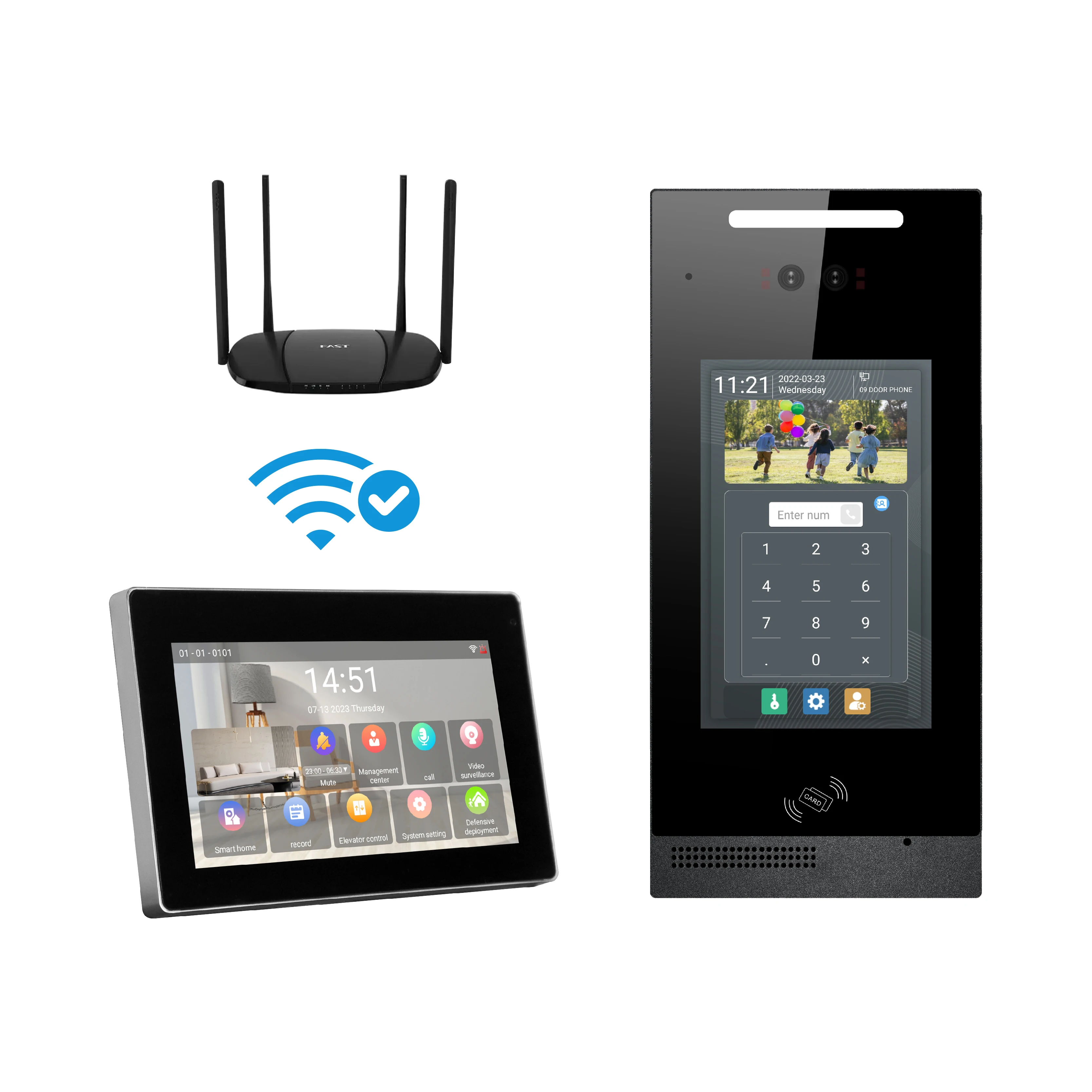 8 Unit Apartment System Tuya Ring Door Bell Camera Wifi Home