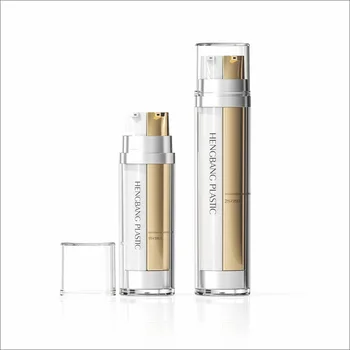 Luxury Customized 30ml 50ml 60ml UV Dual Chamber 2in1 Lotion Pump Bottle Day and Night Skin Care Foundation BB Cream Bottles