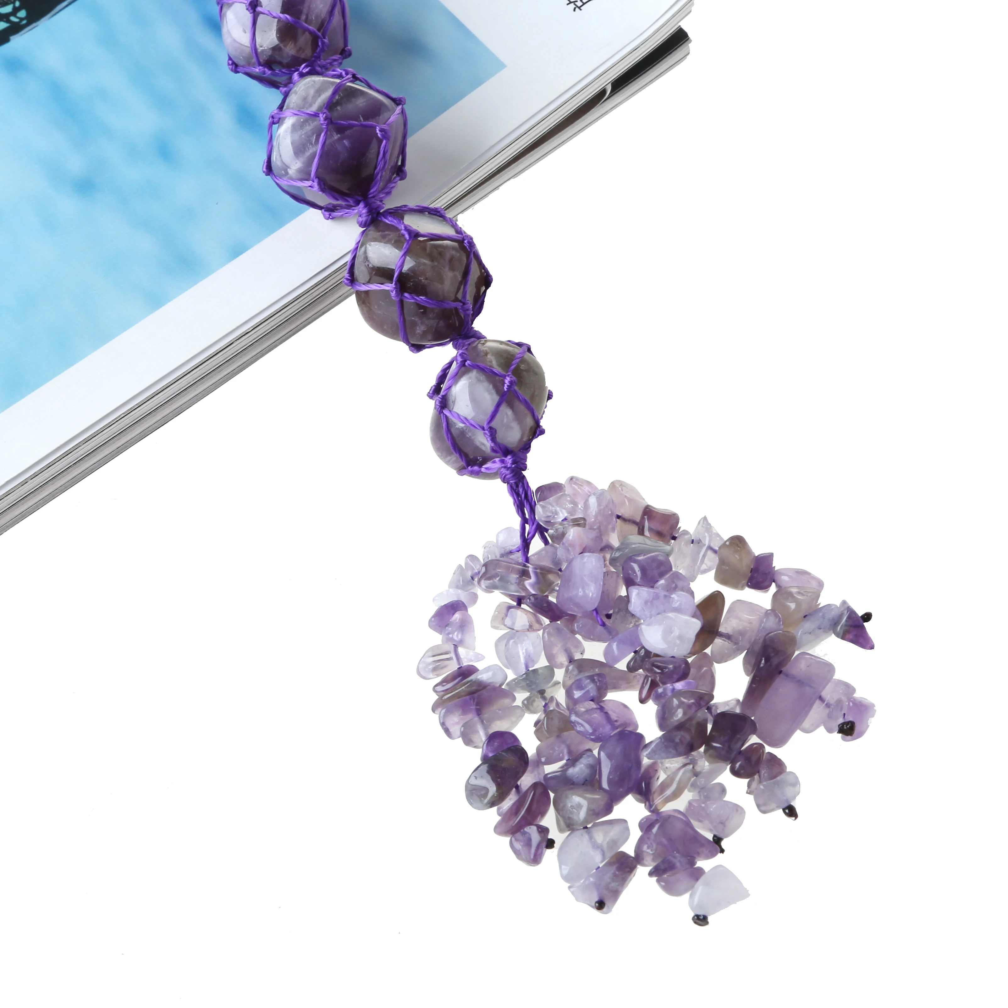 Handmade 7 Chakra Crystals Pendant Tumbled Stones Wall Hanger for Indoor Outdoor Decorations 29-30 Inches Nupuyai Tree of Life Hanging Ornament for Window Home Decor Handmade 7 Chakra Crystals Pendant Tumbled Stones Wall Hanger for Indoor Outdoor Decorations 29-30 Inches Nupuyai Tree of Life Hanging Ornament for Window Home Decor