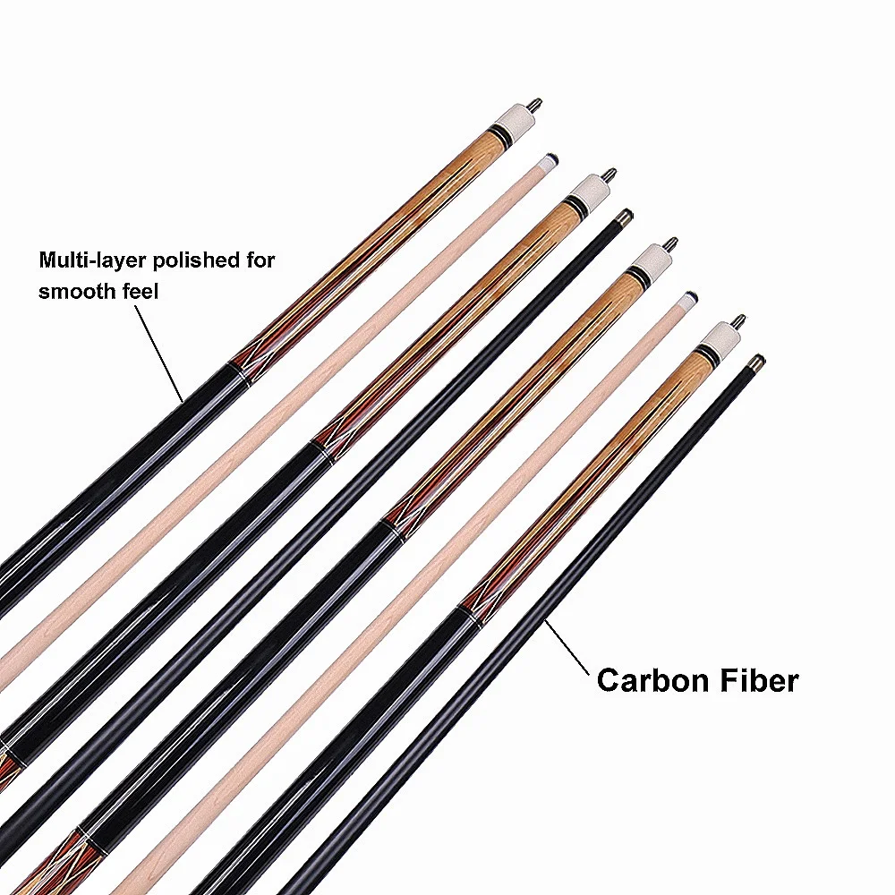 CUPPA X6 Pool Cue - Customized 1/2 Split Maple Shaft