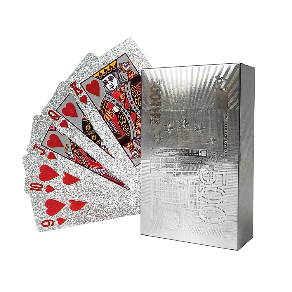 Waterproof Playing Card With Box Front and Back Printing Logo Gold Paper Pvc Plastic Custom Poker Playing Card supplier