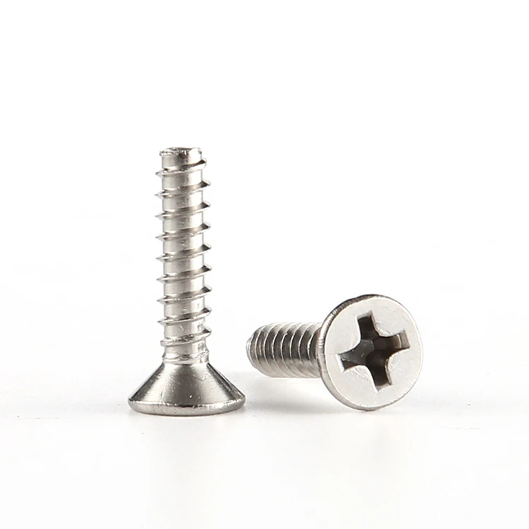 Stainless steel carbon cross pan head slotted self tapping small Thread Forming screw