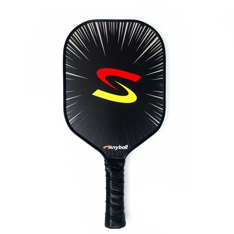 Popular 2024 Hot Sale Carbon Fiber Pickleball Paddle Black Anyball Pickleball Paddle Set or Single Paddle