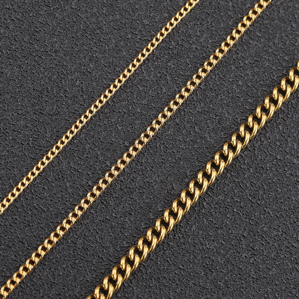 Hypoallergenic Non Tarnish Stainless Steel Link Chains Roll Of 18k Gold