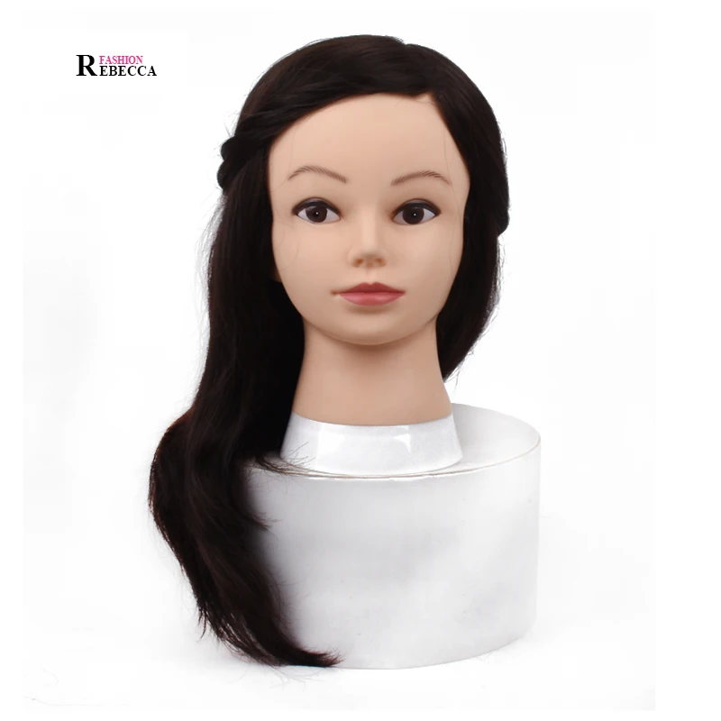 Rebecca Wholesale Price Doll Head Hair Mannequins Training Mannequin Head With Human Hair For Barber