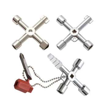 High quality multifunctional electric control cabinet triangle key wrench water meter valve combination wrench set