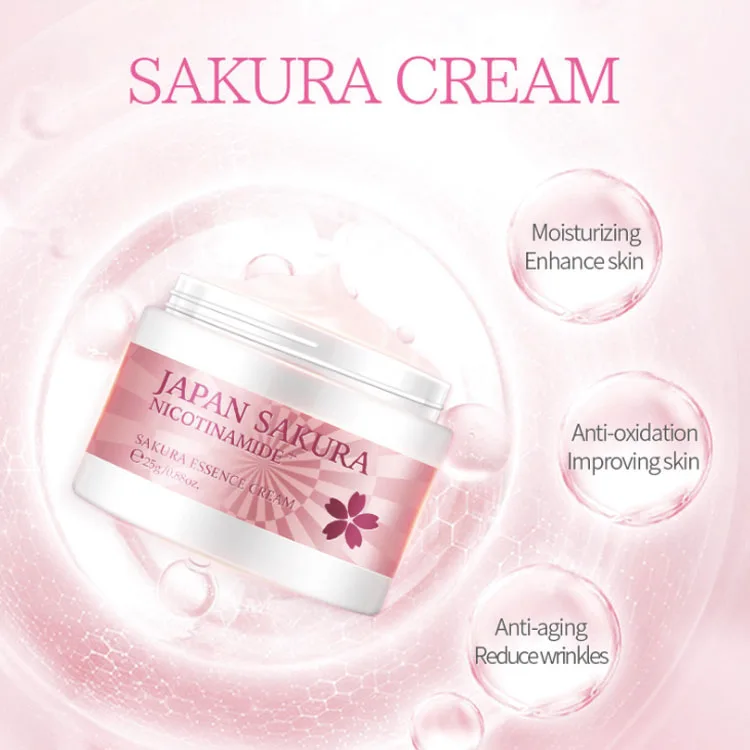 Laikou Japan Sakura Face Cream - Vegan Moisturizer for All Skin