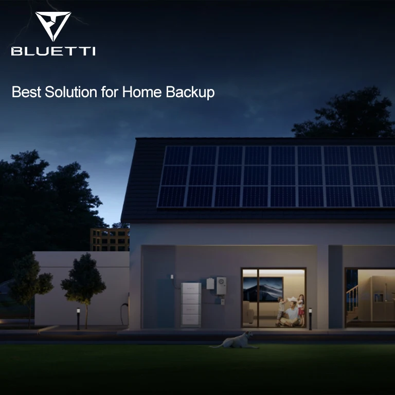Bluetti Advanced 10KW Solar Energy System 5KW Lithium Solar Batteries 10 KVA Inverter Ground Mounting Power Storage System