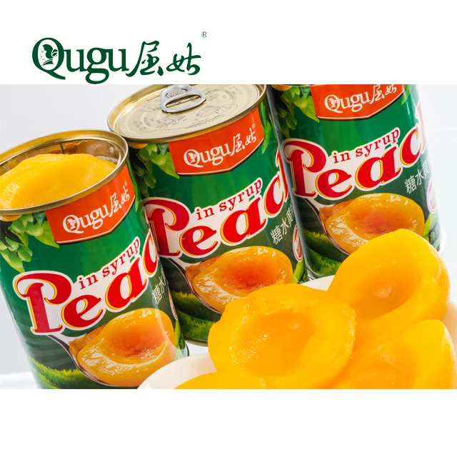 green food canned yellow peach halves in light syrup healthy and nature delicious canned fruits