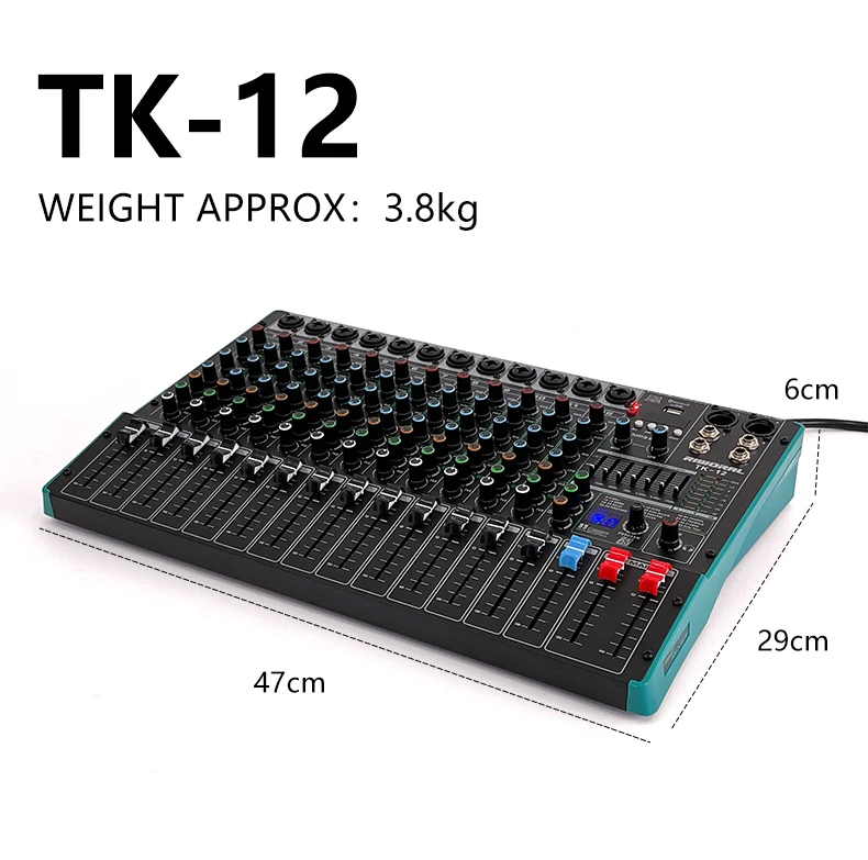 TK6 Professional Audio Digital Mixer - Record & Mix Music
