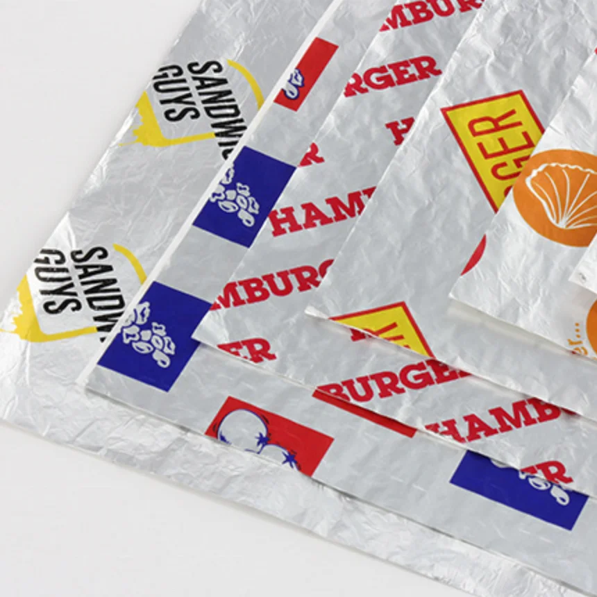 Cheeseburger Wrappers foil / paper Brand new 