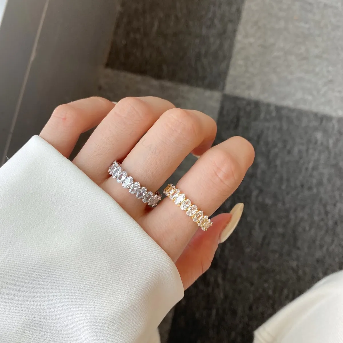 KAKODIY anti-rust latest weed removal series rhodium plated perfect zircon 925 Sterling Silver wedding ring detail 6