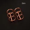 Hebilla de oro rosa / Diámetro interior de 20 mm (2 piezas)
