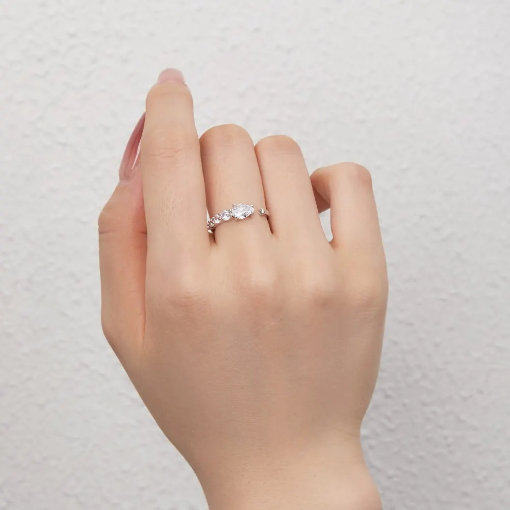 KAKODIY Customized snake shape open ring 925 Sterling Silver Cubic Zirconia personalized engagement Cubic Zirconia bridal 18K gold plated ring detail 1