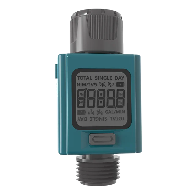 Smart WiFi RV Water Flow Meter Outdoor 3/4 Inch Water Monitor for Gallon/Liter Consumption Water Tank Filling for Irrigation