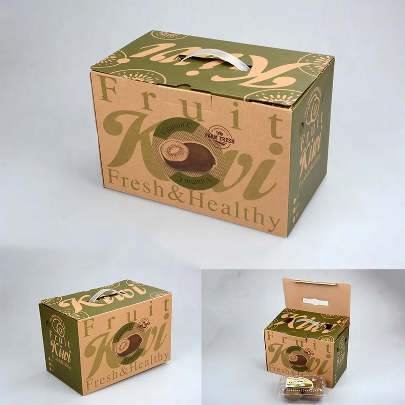 Factory Custom Printed Corrugated Cardboard Gift Package Vegetable Shipping Boxes for Fruit Packaging