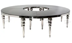 Оптовая продажа превосходные круглые зеркальные столы и стулья из нержавеющей стали золотого цвета для свадебного стола банкета